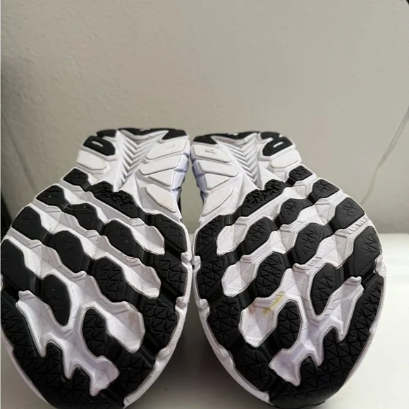 Hoka One One Clifton 8 Black and White Sneakers - Picture 8 of 10